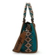 thumbnail image 4 of Wrangler Tote Bag for Women Western Retro Purse Top Handle Handbags with Aztec Strap, Coffee and Turquoise, 4 of 8
