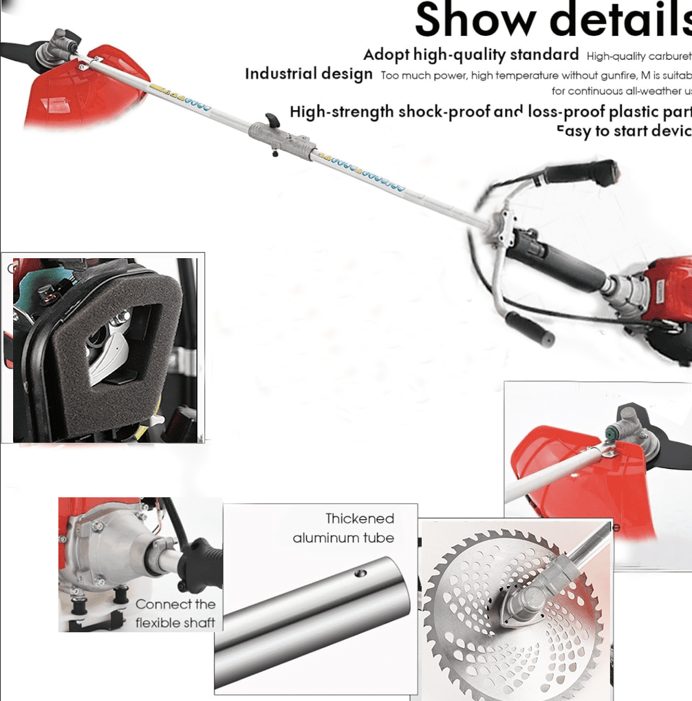Gx35 brush cutter 5 in 1 gas 4 cycle weed eater string trimmer lawn mower