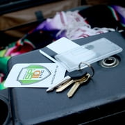 Heavy Duty Fuel Card/ID Badge Holders with Keyring - Holds Two Cards - Clear Rigid Plastic ID Holder Keychain - Attach Keys & Protect License and a Credit Card by Specialist ID
