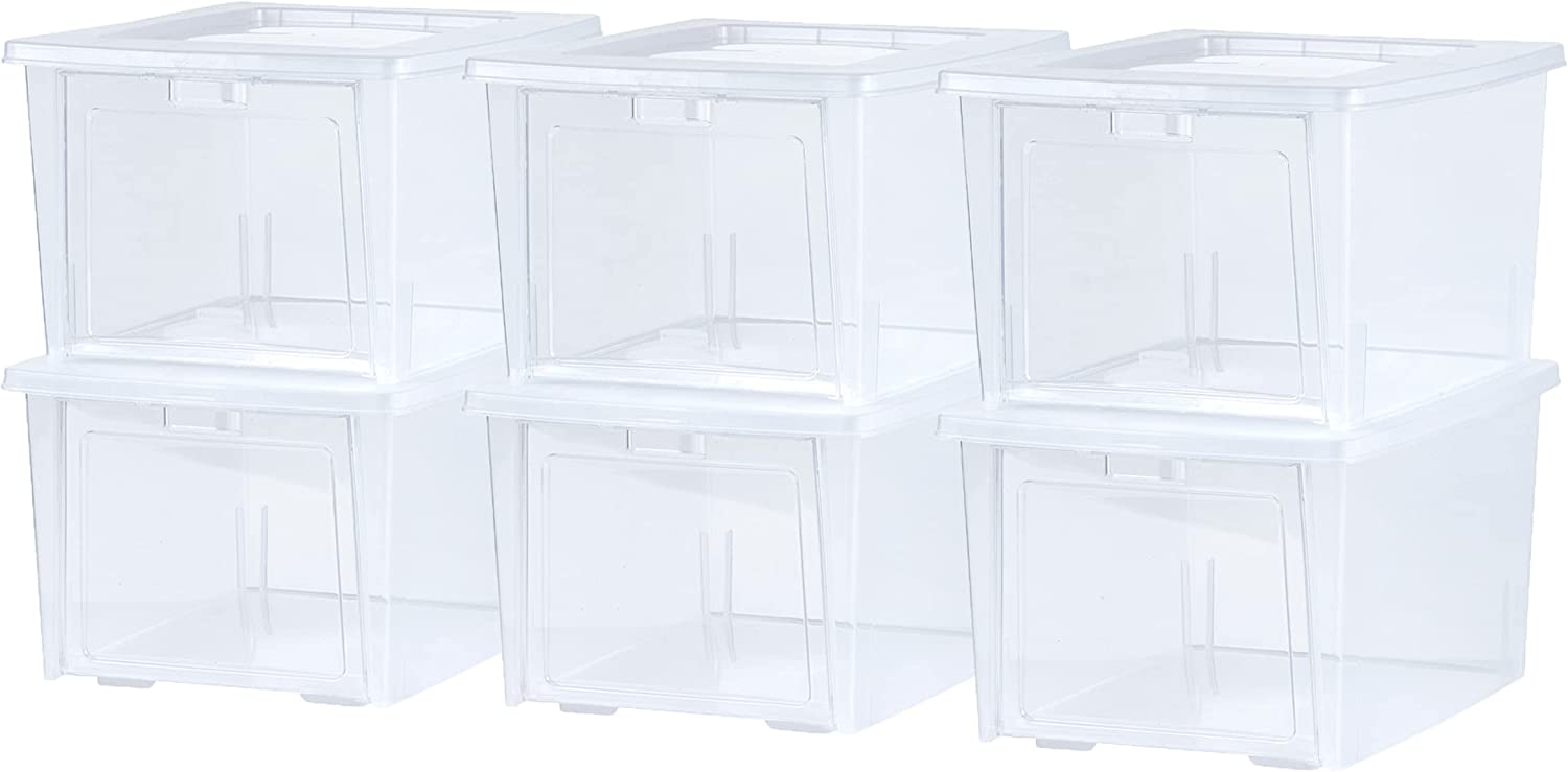 Rubbermaid XSmall AllAccess Tote with Lids, Pack of 6, Stackable