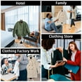 thumbnail image 6 of AEVXKHI Telescopic Garment Steamer Rack Stand, Height Adjustable Garment Steamer Clothes Rack, Cloth Steam Rack for Home Steam Ironing, Foldable Standing Garment Hanger for Steaming Clothes, 6 of 10