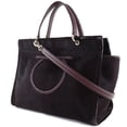 thumbnail image 1 of Pre-Owned Salvatore Ferragamo Gancini 2WAY Shoulder EE-21 H237 Harako x Calf Brown... (Fair), 1 of 6