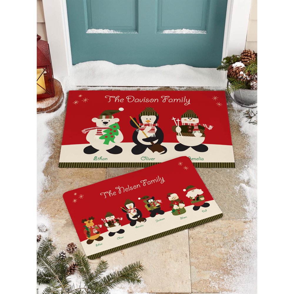Personalized Snow Cap Character Doormat, 17" x 27"