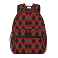 thumbnail image 1 of Fotbe Argyle Plaid Mochila Casual con Estampado para Escuela, Viajes y Actividades al Aire Libre - Duradera, Ligera y Cómoda, 1 of 5