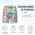 thumbnail image 5 of Lsque Mens Swim Trunks Colorful Donut Pattern - Bathing Suit Compression Liner - Beach Swim Shorts Swimwear - (S-3XL) - Stretch Quick Dry -Medium, 5 of 9