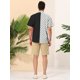 thumbnail image 5 of INSPIRE CHIC Camisa de playa de patchwork con botones y mangas cortas de lunares de verano S, 5 of 6