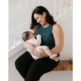thumbnail image 5 of Kindred Bravely Ribbed Racerback Nursing Tank Top | Women's Sleeveless Breastfeeding Shirt (Evergreen, 1X), 5 of 6