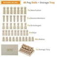 thumbnail image 2 of Wooden Peg Dolls Unfinished People - Pack of 40 with Storage Case In Assorted Sizes - Natural Wood Shapes Figures, Decorative Doll Bodies for Diy Arts and Crafts, 2 of 7