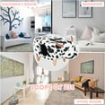 thumbnail image 2 of Storage Stool for Kids, Animal Ottoman for Bedroom Living Room Cow Style Footstool Cartoon Chairs - Black and White, 2 of 10