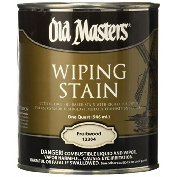 1621929 WIPE STAIN FRUITWOOD QT Old Masters Semi-Transparent Fruitwood Oil-Based Wiping Stain 1 qt (Pack of 4)