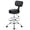 Silver & Black, variant on Amadwell Drafting Chair with Back Support, Adjustable Footrest Rolling Stool, Tall Office Desk Chair with Thick Cushion