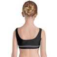 thumbnail image 3 of Sholeno Kids Girls Athletic Sports Vest Top Soft Crop Cami Sleeveless Shirt Bra Tops Gymnastics Black 6, 3 of 6