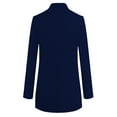 thumbnail image 6 of outfmvch jackets for women artificial wool coat trench jacket ladies warm long overcoat outwear womens tops cardigan for women womens sweaters navy, 6 of 7