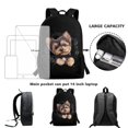 thumbnail image 6 of Uourmeti Puppy Pattern Design Trendy School Backpack for Work Shopping, Smooth Zipper Premium Non Fade Daypack Front Pocket Student Bookbag, 6 of 6