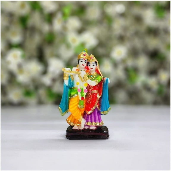 Radha Krishna Statue in Marble Dust Radhe Krishna Idol Hindu Divine Couple Indian God Statue Radha Krishna Sculpture Decorated God Statue Radha Krishna Figurine Indian God Statue - AtoZ India Cart