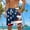 004 Multicolor, variant on Men's American Flag Swim Trunks USA 4th of July Patriotic Board Shorts Quick Dry Lined Beach Shorts