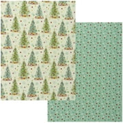 The Pioneer Woman Christmas Wrapping Paper, Two Rolls, 30in x 90 Sqft, Trees and Dots