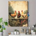 thumbnail image 4 of Qisvanset 12x16 Inch 2D Flat Framed Canvas Art, Vintage Chicken Country Hen Cottagecore Farmhouse Home Wall Decor, 4 of 5