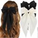 thumbnail image 1 of Silky Satin Hair Bows 2 Pcs Big Hair Bows for Women Hair Ribons Oversized Long Tail White Hair Bow Black Hair Bow Large (White,Black)21*40cm, 1 of 4