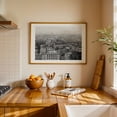 thumbnail image 3 of Over Paris B&W - Paris Île-de-France France Photography Black and White Cityscape Architecture Skyline Vintage Street Photography Graffiti Oak Framed Wall Art Print 5 x 7 inches, 3 of 6