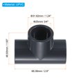 thumbnail image 2 of Uxcell 3/8" 3 Way UTee Pipe Fittings, Joint Coupling Pipe Adapter for DIY Shelf Garden, 2 Pack Dark Gray, 3/4" 4, 2 of 5
