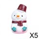 thumbnail image 1 of 5x Estatua En Miniatura Mini Adorno Figuras De Navidad Para Fiesta De Mesa ,5x3,3x5,4 Cm Muñeco De Nieve, 1 of 10