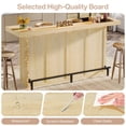 thumbnail image 6 of 4-Tier Bar Table, 70.9-Inch Large Modern Home Bar Cabinet with Wine Glass Holder and Black Footrest, 6 of 8