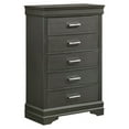 thumbnail image 4 of Brooklyn Twin 5 Pc Tufted Upholstery LED Bedroom set made with Wood in Gray, 4 of 28