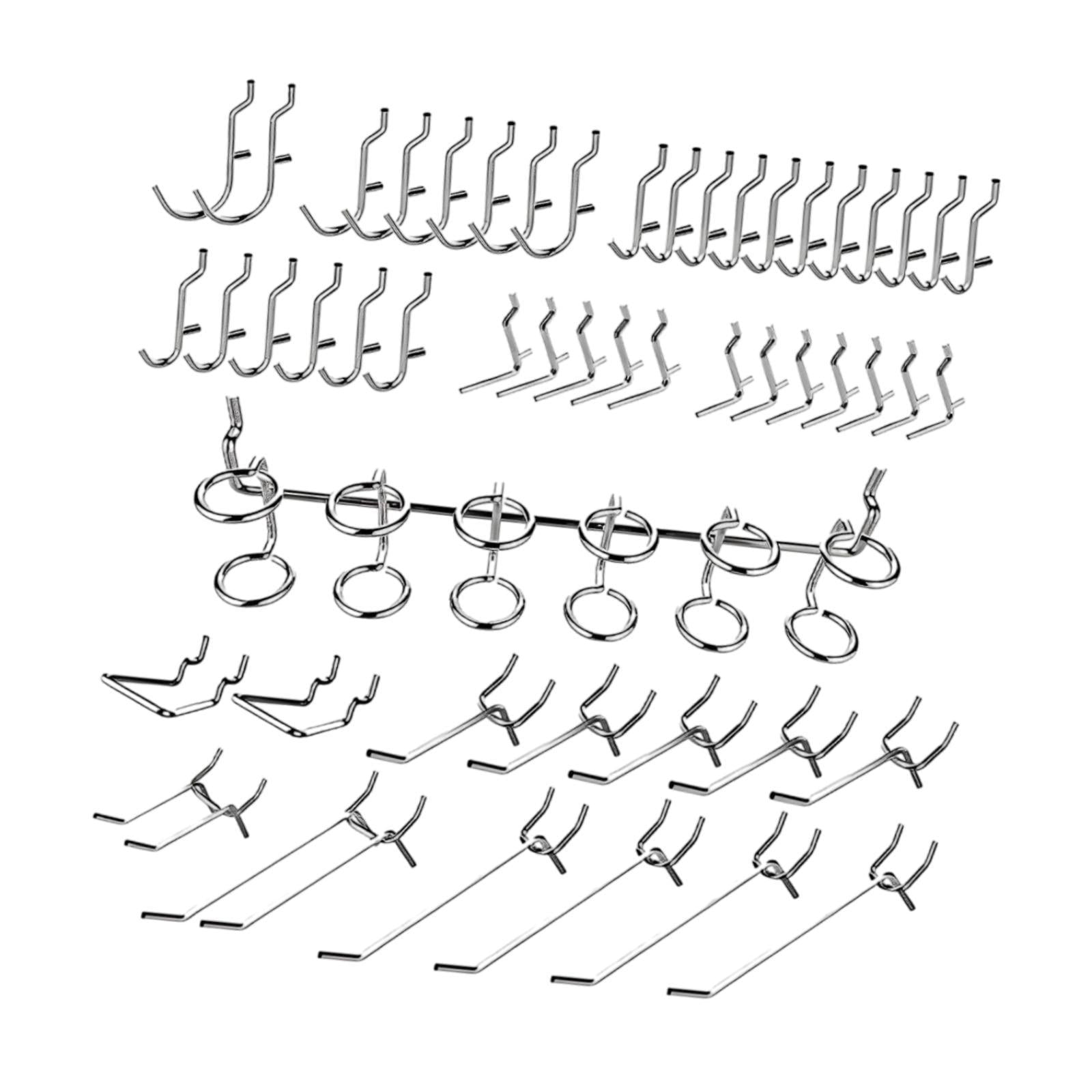 figatia 50 Pieces Pegboard Hooks Assortment Peg Board Organizer Accessories for Organizing Tools Heavy Duty Peg Hooks for Garden Home