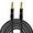 Black, variant on Coluber Cable Balanced TRS Cable 1/4 Male to Male Connector 0.5ft - 6.35mm