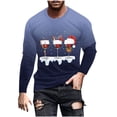 thumbnail image 2 of Blusas y camisas de manga larga y cuello redondo para hombre, camisetas casuales con estampado de moda y cuello redondo, blusas de licra de manga corta para hombre., 2 of 5