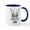 White/Navy Inside, variant on CafePress - Cute Hipster Easter Bunny Mugs - 11 oz Ceramic Mug - Novelty Coffee Tea Cup