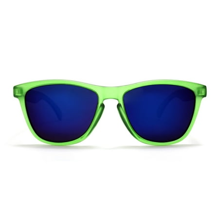 Polarized New Cool Factor Sunglasses - Green Blue -