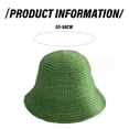 thumbnail image 4 of Sombrero de paja para el sol, sombrero de pescador tejido, sombrero de playa, gorra plegable, gorras de verano, sombrero de pescador para mujer, 4 of 6