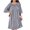 Dark Gray, variant on Bath Robe for Women Short Sleeve Soft Front Smocked Robes Fall Winter Warm Sleepwear for Bedtime(Dark Gray,One Size)