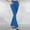 Blue, variant on Swuxness Women Yoga Sports Long Pants Sports Stylish Elastic Waist Hem Buttons Side Pockets