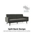 Better Homes & Gardens Nola Modern Futon, Grey Velvet