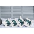 thumbnail image 6 of Ambesonne Vintage Throw Pillow Cover 4 Pack, Grunge Skull Girl Roses, 16", Petrol Blue White, 6 of 6