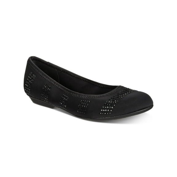 KAREN SCOTT Womens Black Embellished Ralleigh Slip On Ballet Flats 6.5 M