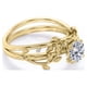thumbnail image 4 of JeenMata Juego de Anillos de Boda de Diamantes Reales Redondos de Medio Quilate Juego de Anillos de Boda con Diamantes en Forma de Hoja y Enredadera: Oro Amarillo de 10 K, 4 of 6