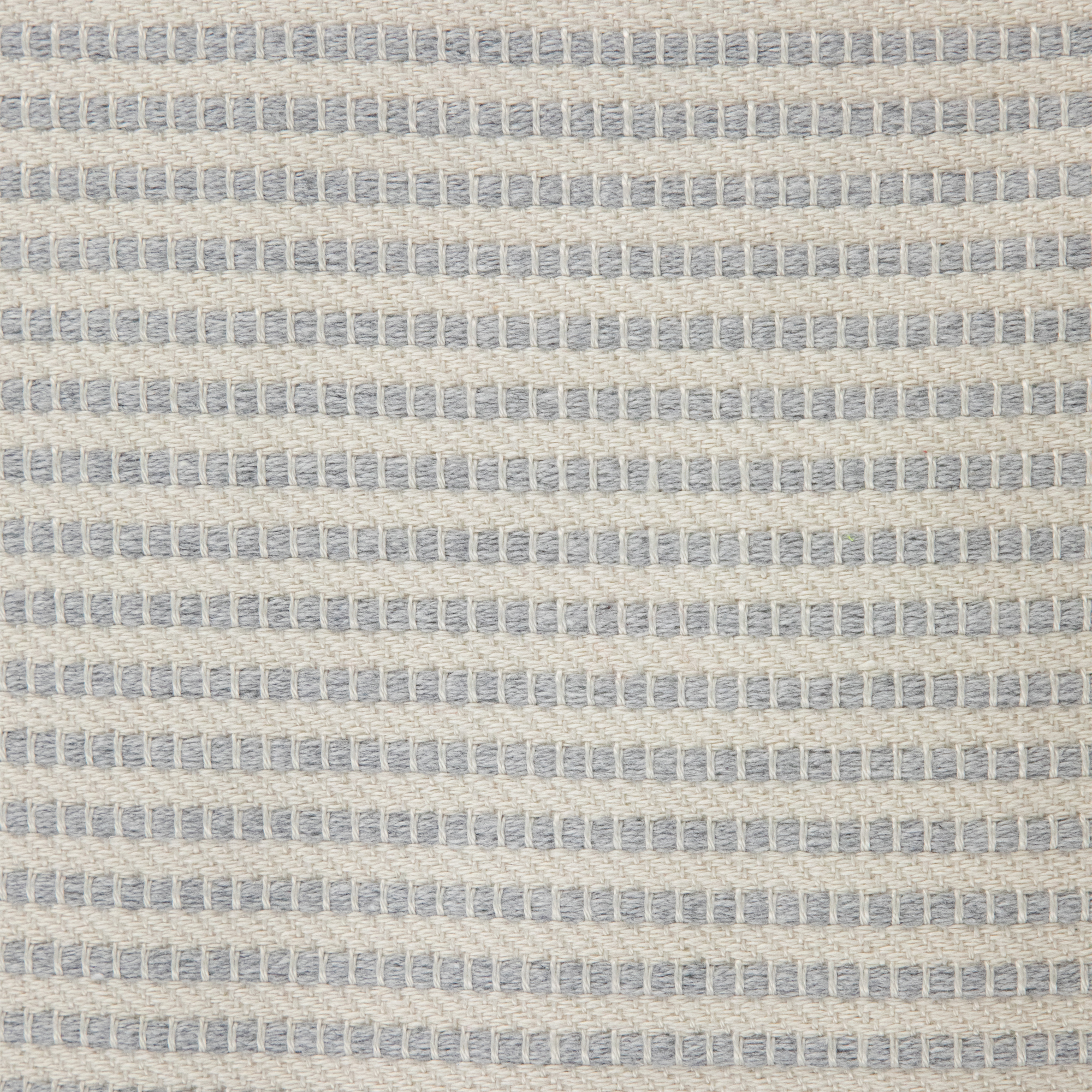 18" Double-Sided Striped and Solid White Square Woven Throw Pillow with Tassels