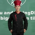 thumbnail image 3 of Long Sleeves Chef Jacket Coat waiter uniform clothes chef coat uniform hotel work Hotel Waiters Kitchen Uniform Tops Black 3XL, 3 of 9