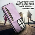 thumbnail image 5 of ELEHOLD Leather Wallet Case for Samsung Galaxy S21 Ultra Case, Galaxy S21 Ultra Wallet Case with PU Leather Card Pockets Back Flip Cover,Purple, 5 of 5