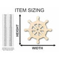 thumbnail image 2 of Unfinished Wood Helm Steering Wheel Shape - Naval - Ocean - Craft - up to 46" DIY 20" / 1/4", 2 of 3