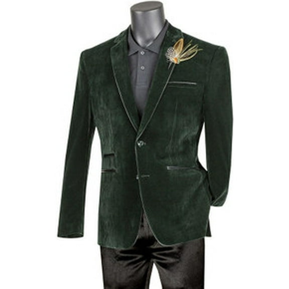 Emerald Slim Fit Velvet Blazer Mens Prom Casual Party Jacket Vinci BS-02