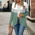 thumbnail image 5 of Jtjvou Trendy Tops Open Front Lightweight Cardigan for Women Soft Thin Cardigans Casual Loose Long Sleeve Breathable Cover Ups Dusters Plus Siz High Low Hem Green L, 5 of 7
