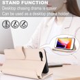 thumbnail image 2 of Allytechgroup Wallet Case for Apple iPhone 8 Plus/ 7 Plus,  Retro [1 Zipper Pocket + 6 Cards Slots] Hand Wrist Shoulder Strap Stand Shockproof iPhone 8 Plus/ 7 Plus Cover Case for Girls Women, White, 2 of 10