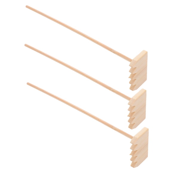 HONMEET 3Pcs Bamboo Zen Garden Rakes for Sand Drawing and Home Office Meditation Decor