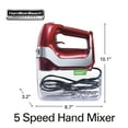 thumbnail image 4 of Hamilton Beach Batteur à Main Électrique Professionnel 5 Vitesses avec Étui de Rangement à Encliqueter, Rouge et Chrome, 4 of 7
