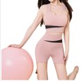 thumbnail image 2 of Womens Sports Bras Beautiful Back Sports Bra Set Shock Gathering Yoga Drying Sports Bra Set Bras for Women Pink L, 2 of 8
